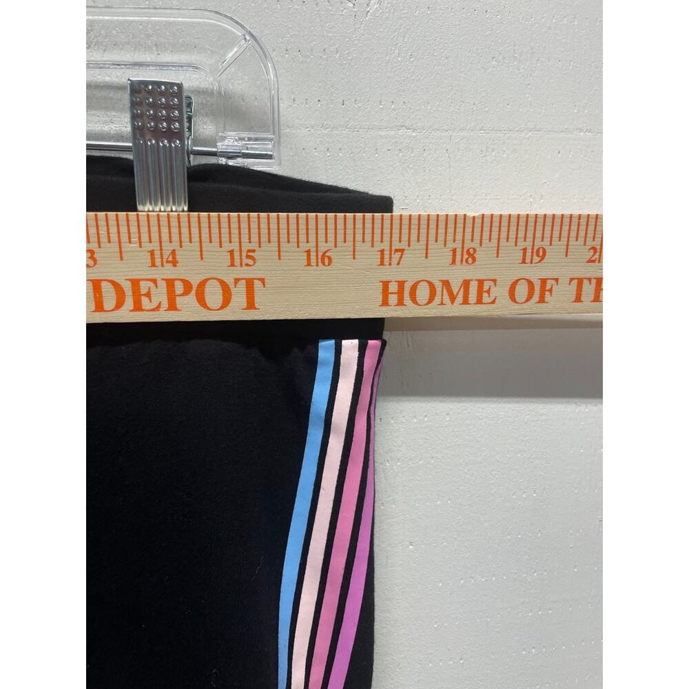 Torrid Women's Plus Size 2 Leggings Black w/ Pink, Blue & Cream Stripes - Picture 5 of 6